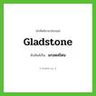 Gladstone เขียนเป็นคำไทยว่าอะไร?, คำศัพท์ภาษาอังกฤษ Gladstone ทับศัพท์เป็น แกลดสโตน